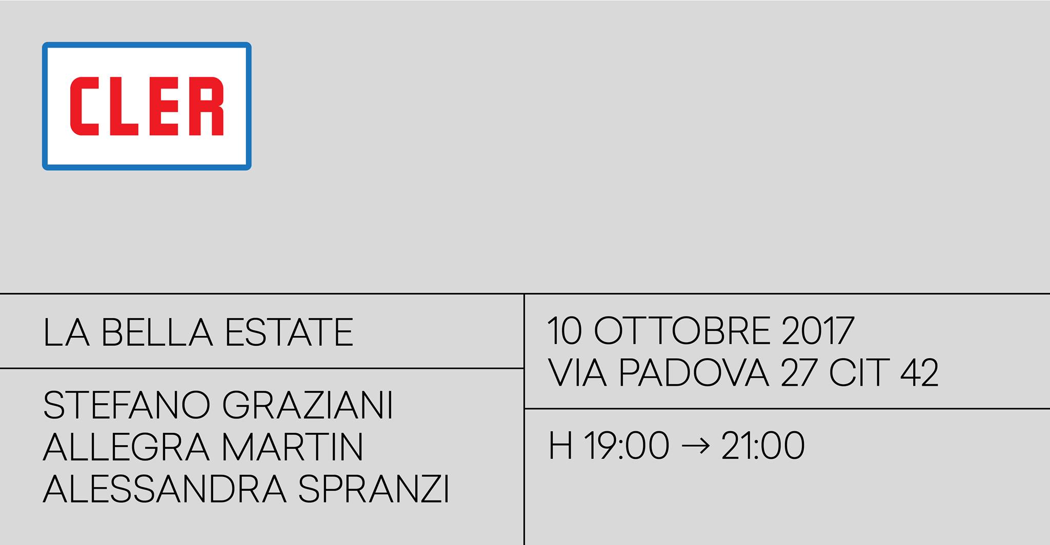 #Alessandra_Spranzi participates into the group show "La bella estate" @CLER #Milan - 
